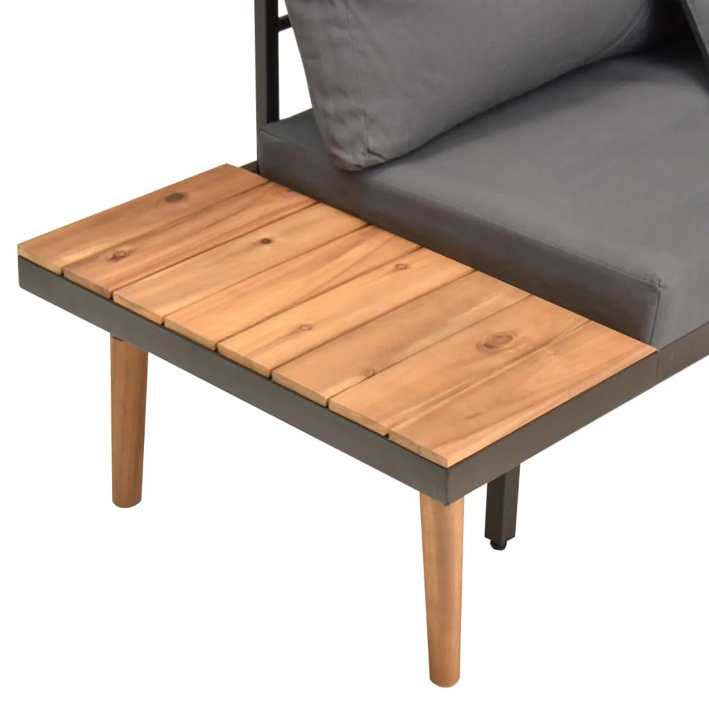 4 Piece Acacia Wood Patio Lounge Set with Cushions A3522