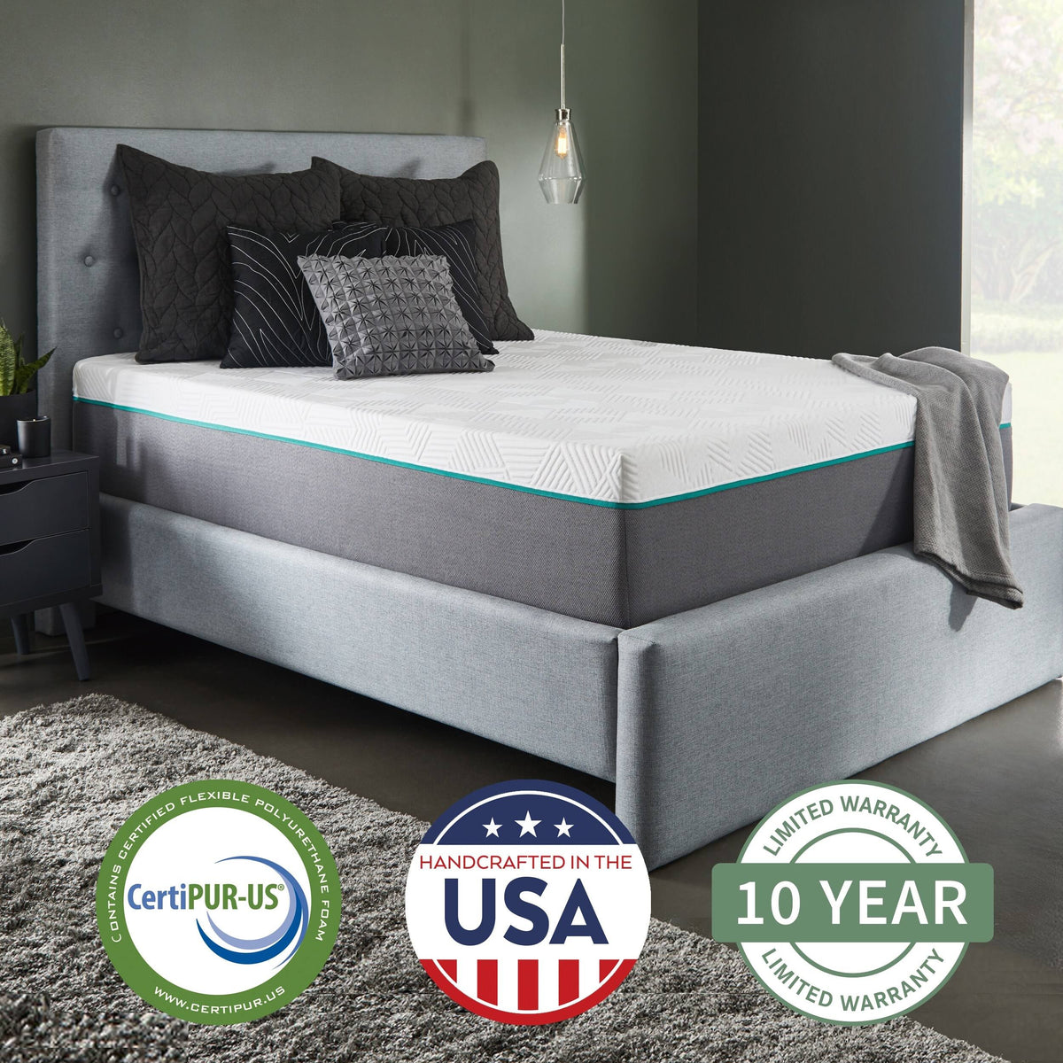 Queen Gel Memory Foam Innerspring Hybrid Mattress N3286