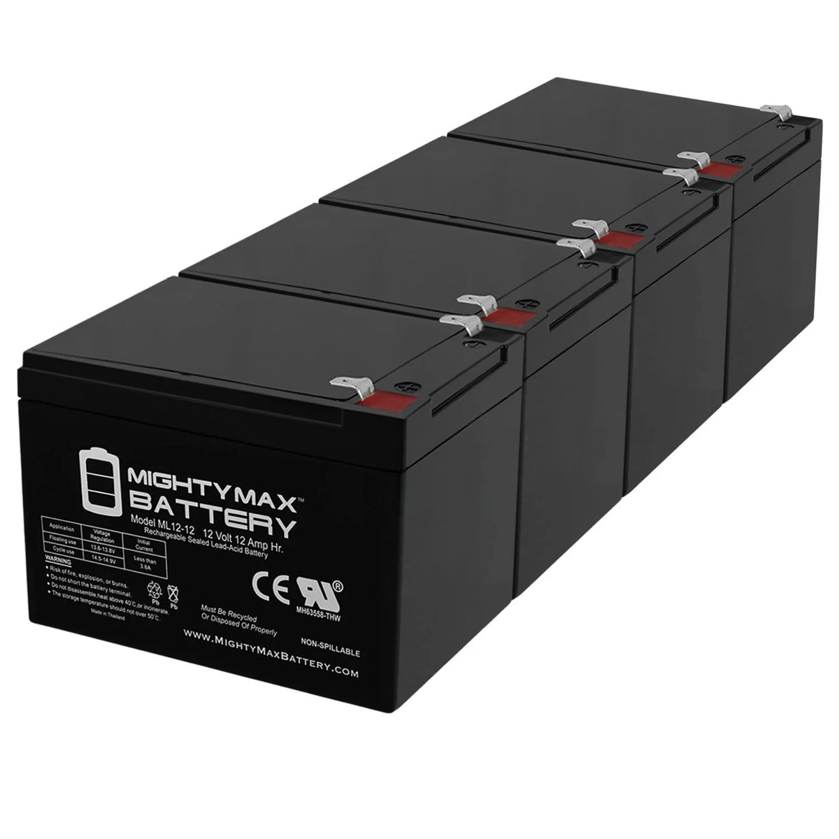12V 12AH Deep-Cycle Rechargeable Battery P61528