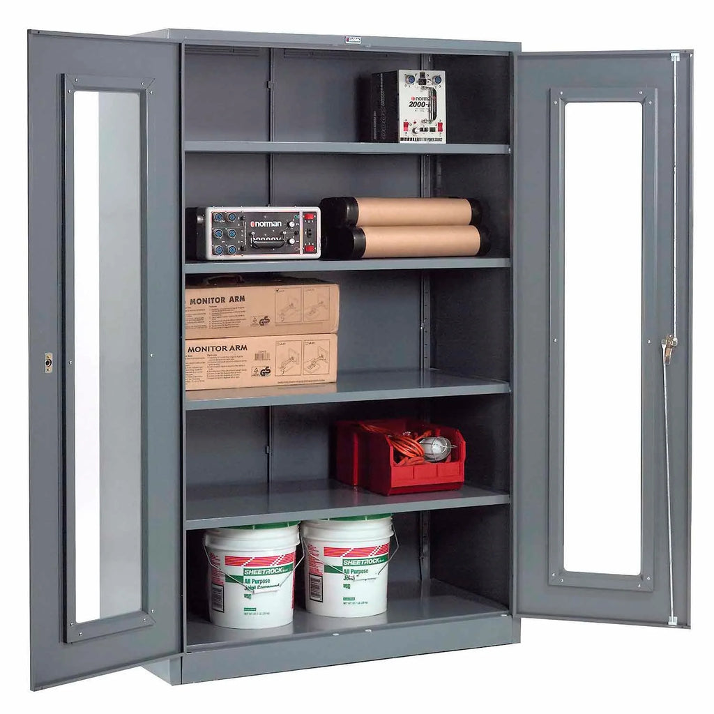 Clear View Storage Cabinet 48x24x78 Gray J83416