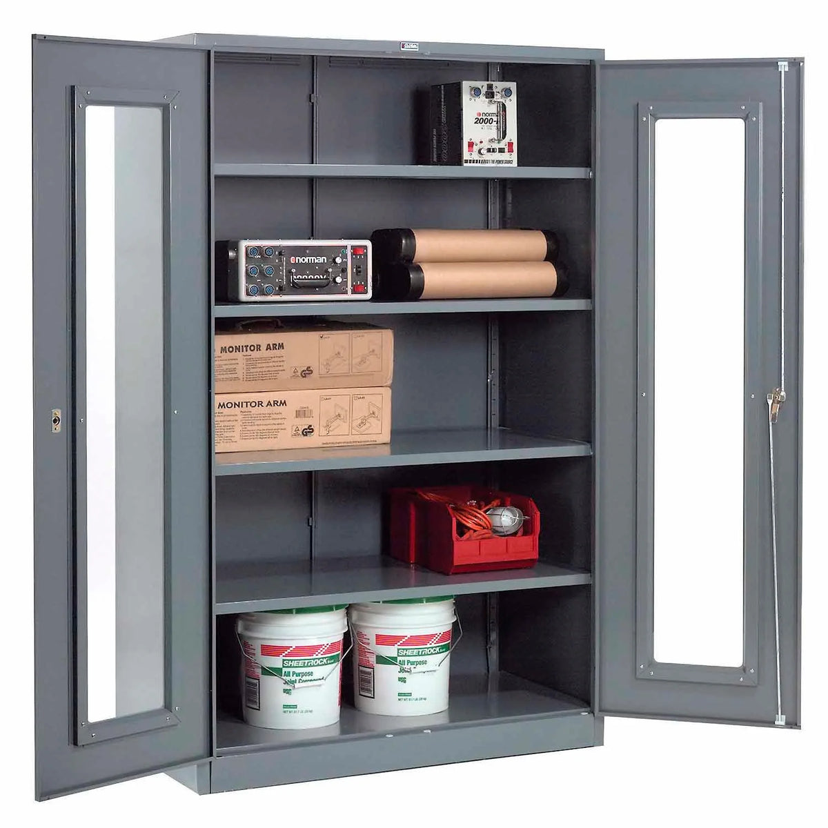 Clear View Storage Cabinet 48x24x78 Gray J83416