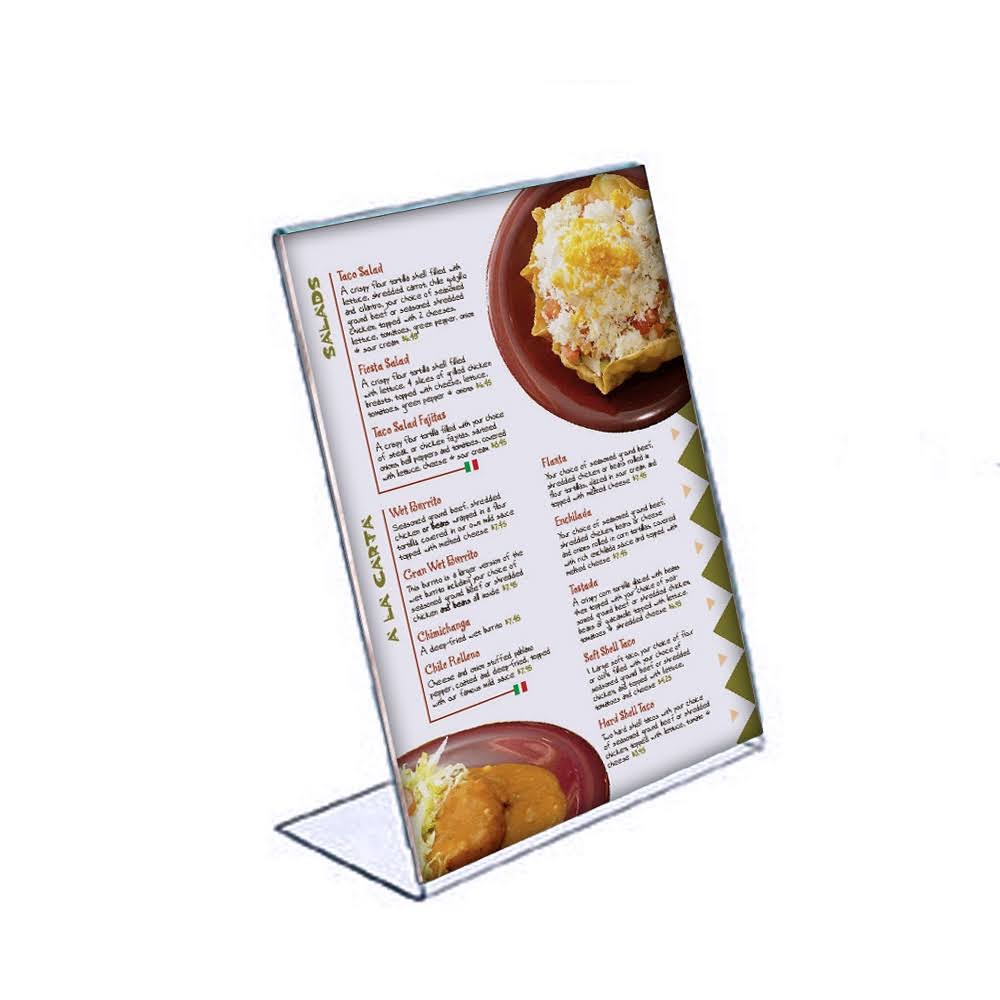 L-Shaped Acrylic Sign Holder, 10 Pack P6995