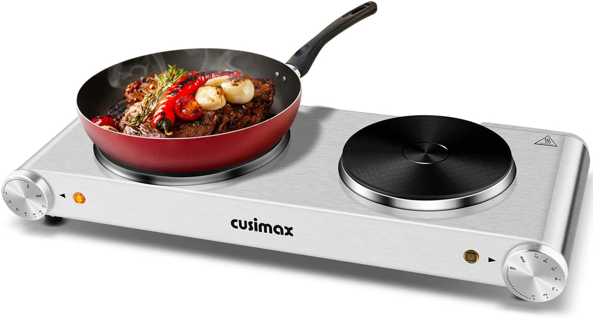 Electric Hot Plate Single Burner 1500W Cast Iron Stainless Steel A215562