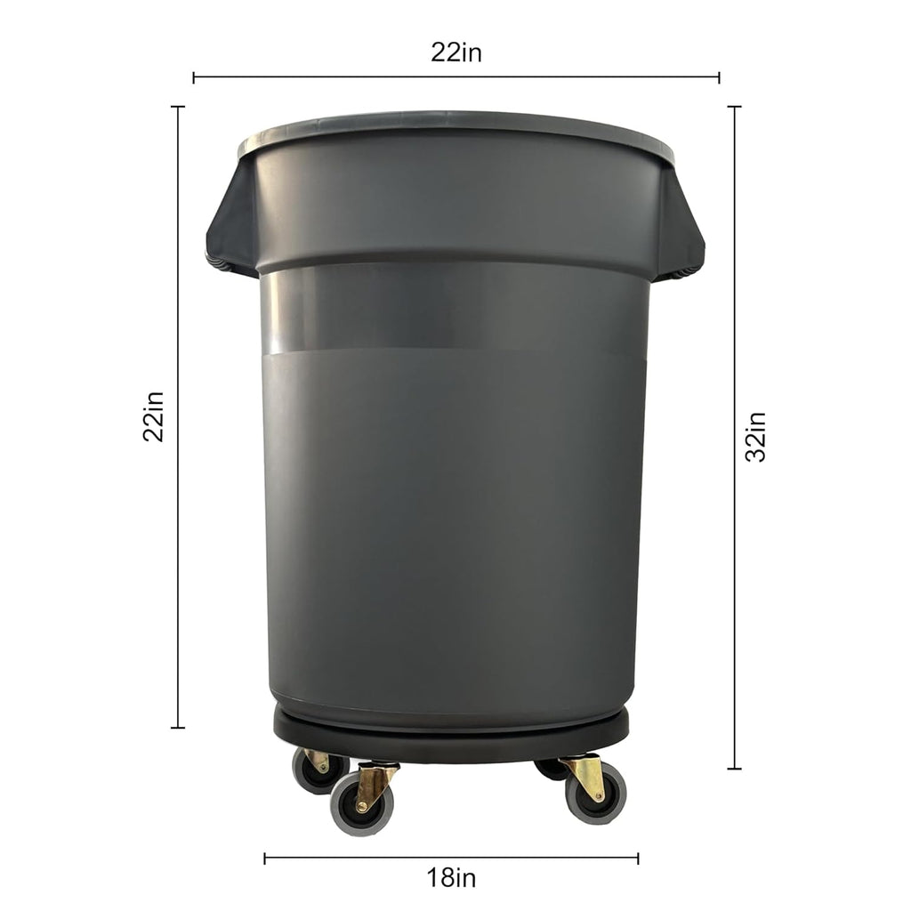 32 Gallon Outdoor Trash Can with Lid and Wheels Z863138