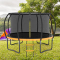 12 FT Outdoor Trampoline with Safety Fence Net, Ladder, PVC Spring Cover Pad R7620