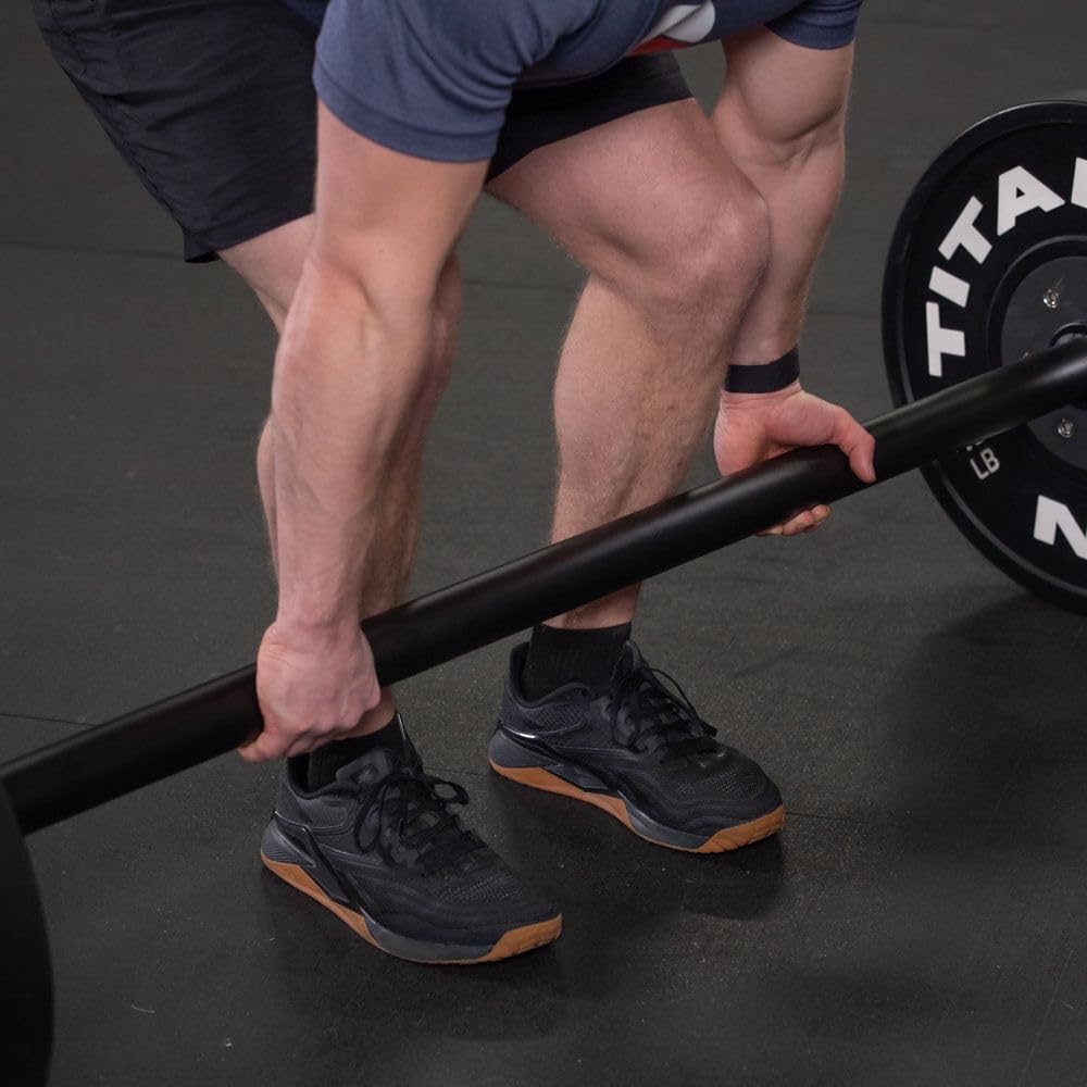 7 FT Fat Grip Olympic Barbell, Powder-Coated Steel J5160