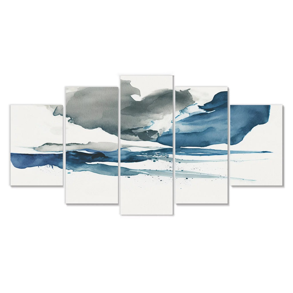 Abstract Liquid Ink Multipanel Wall Decor 48 In. Wide X 28 In. High K1482