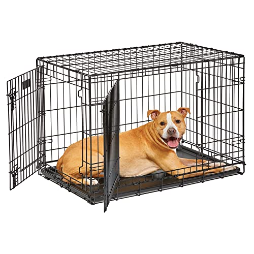 36-Inch Folding Dog Crate with Double Door E921465