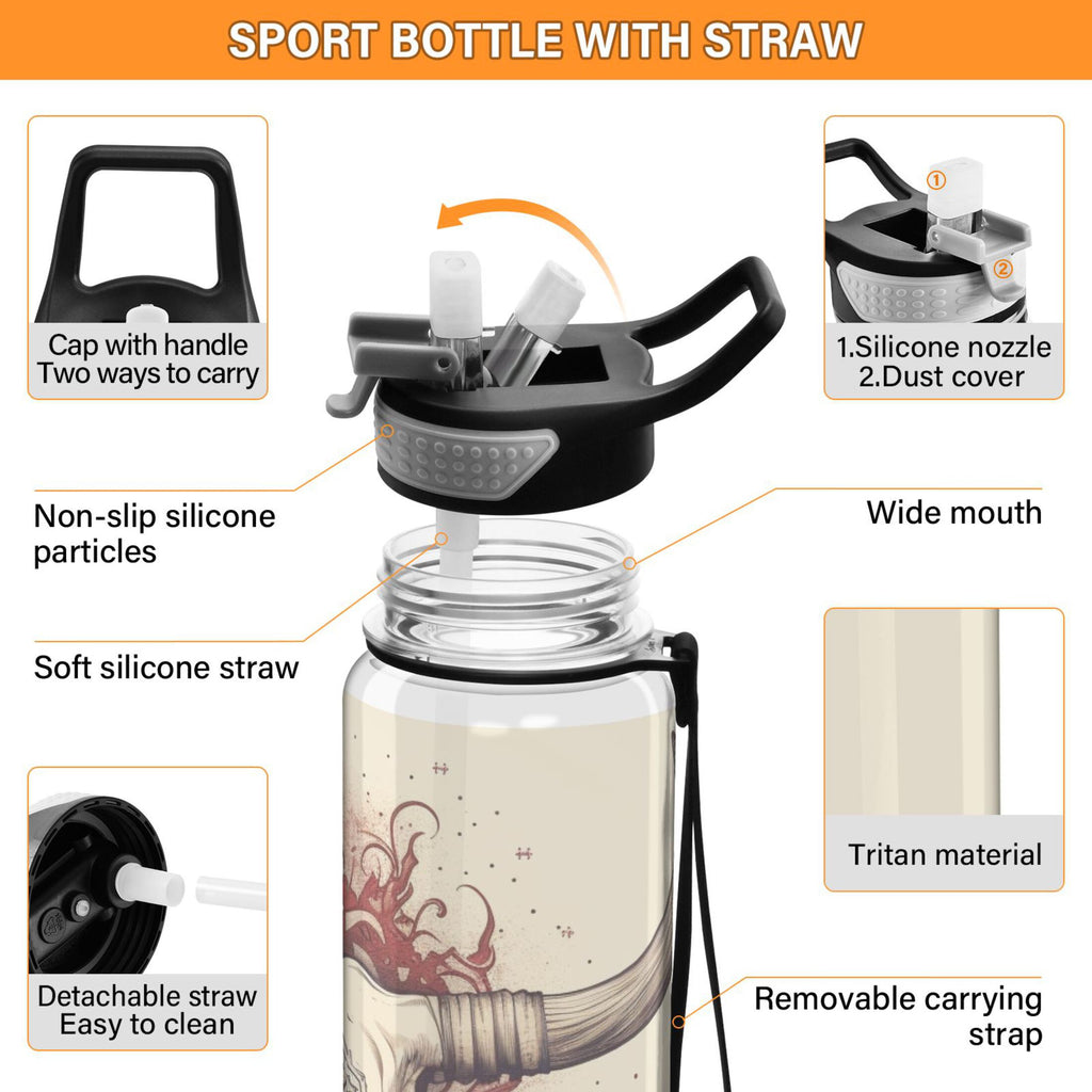 32oz Leakproof Tritan Water Bottle with Straw F581309