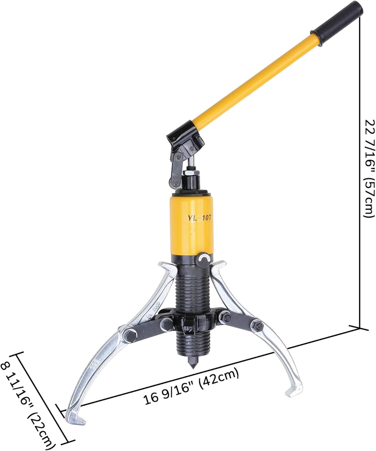 3-Jaw Hydraulic Gear Puller Set 10 Ton with Case H638890