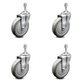 Gray Poly Swivel Caster Set of 4 U29874