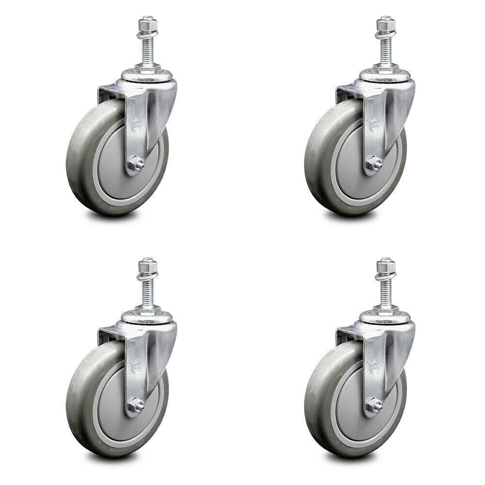 Gray Poly Swivel Caster Set of 4 U29874