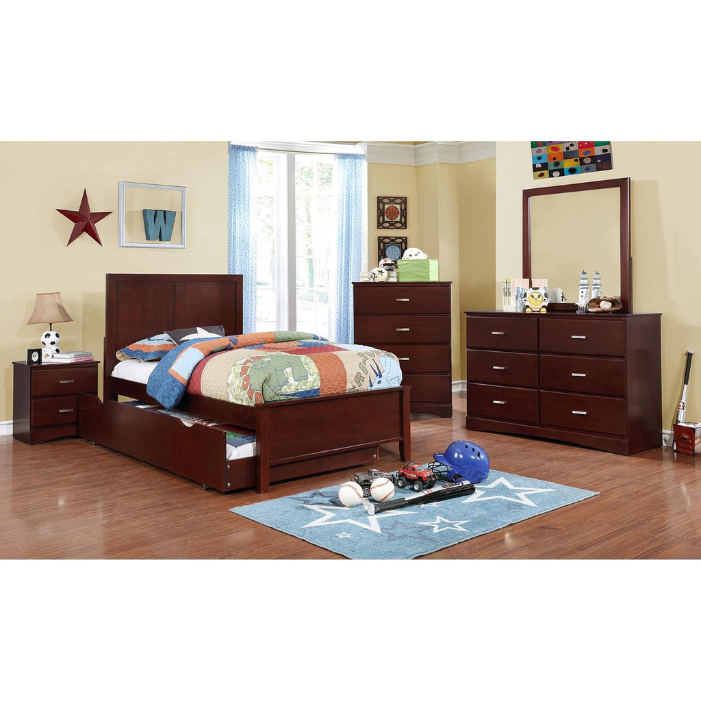 Twin Solid Wood Panel Bed O390