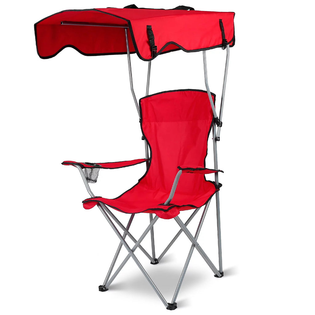 Foldable Canopy Chair with Cup Holder Red O3934