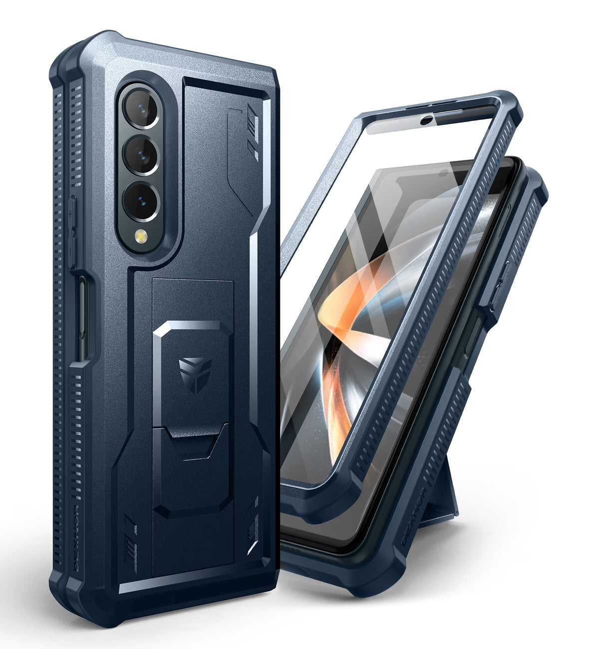 Navy Blue Shockproof Rugged Case with Kickstand P944