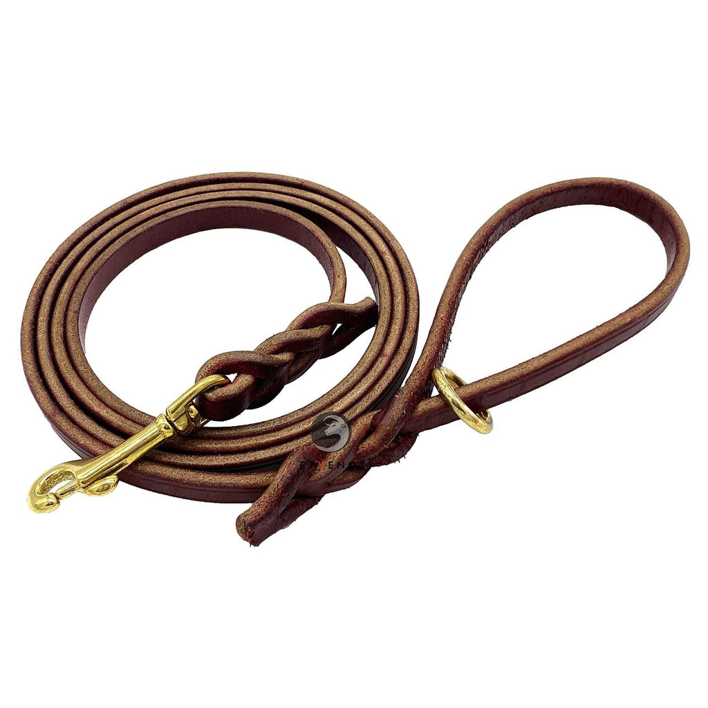 6 FT Braided Leather Dog Leash G174385
