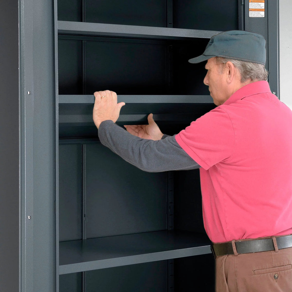 Clear View Storage Cabinet 48x24x78 Gray J83416