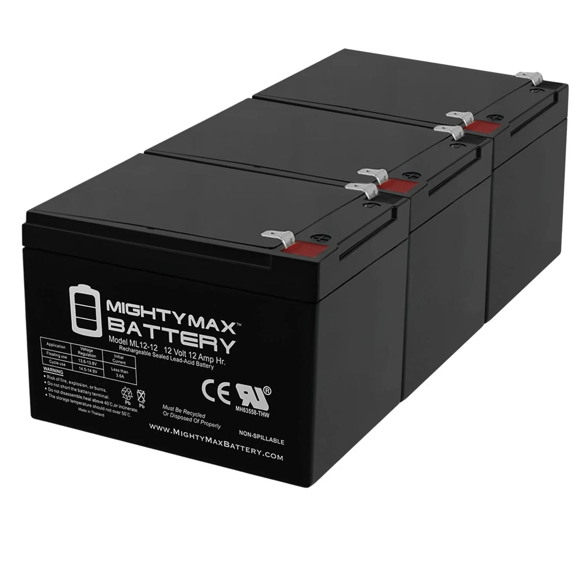 12V 12AH Deep-Cycle Rechargeable Battery P61528