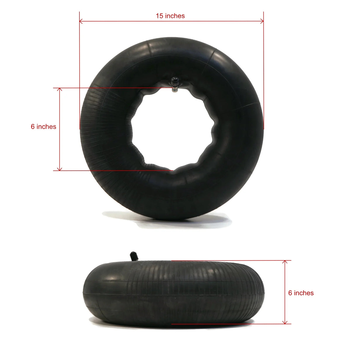 (2) Tire Inner Tubes 15x6x6 TR13 Straight Valve Stem J714216