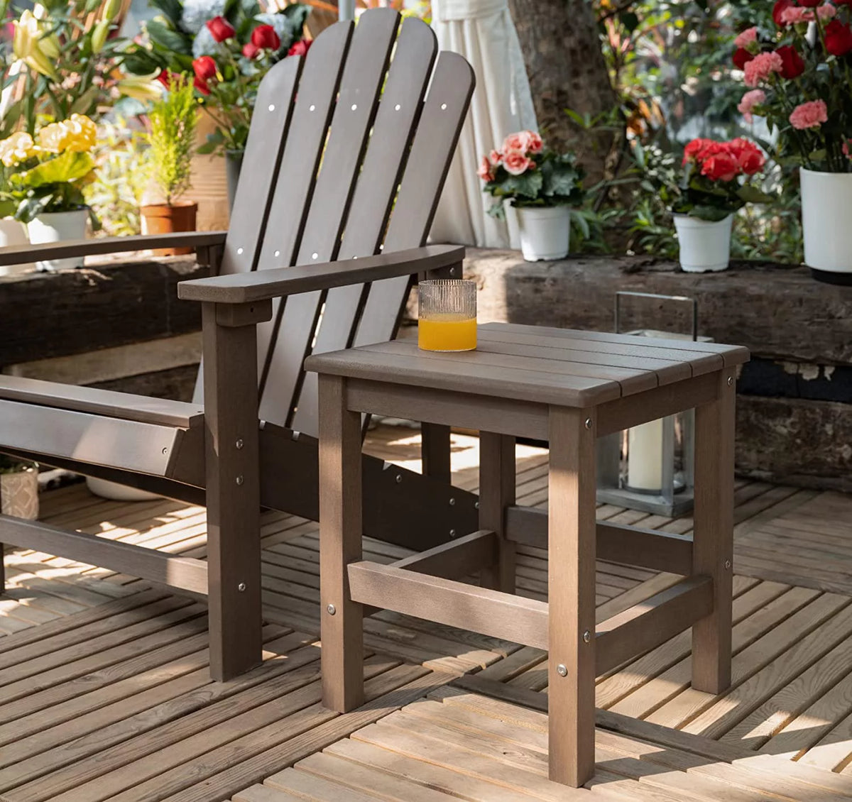Black Polystyrene Outdoor Side Table Q41855