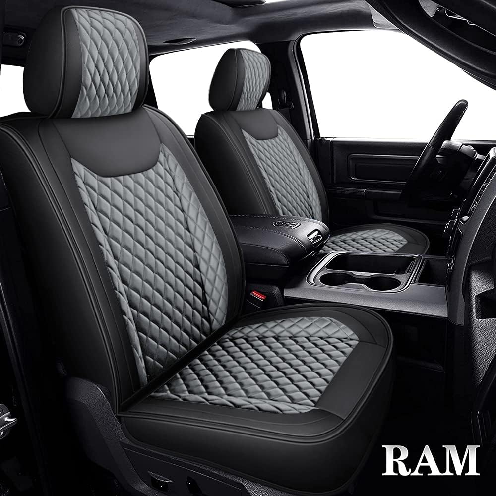 Black 5 PCS Full Set Waterproof Faux Leather Seat Covers G61063