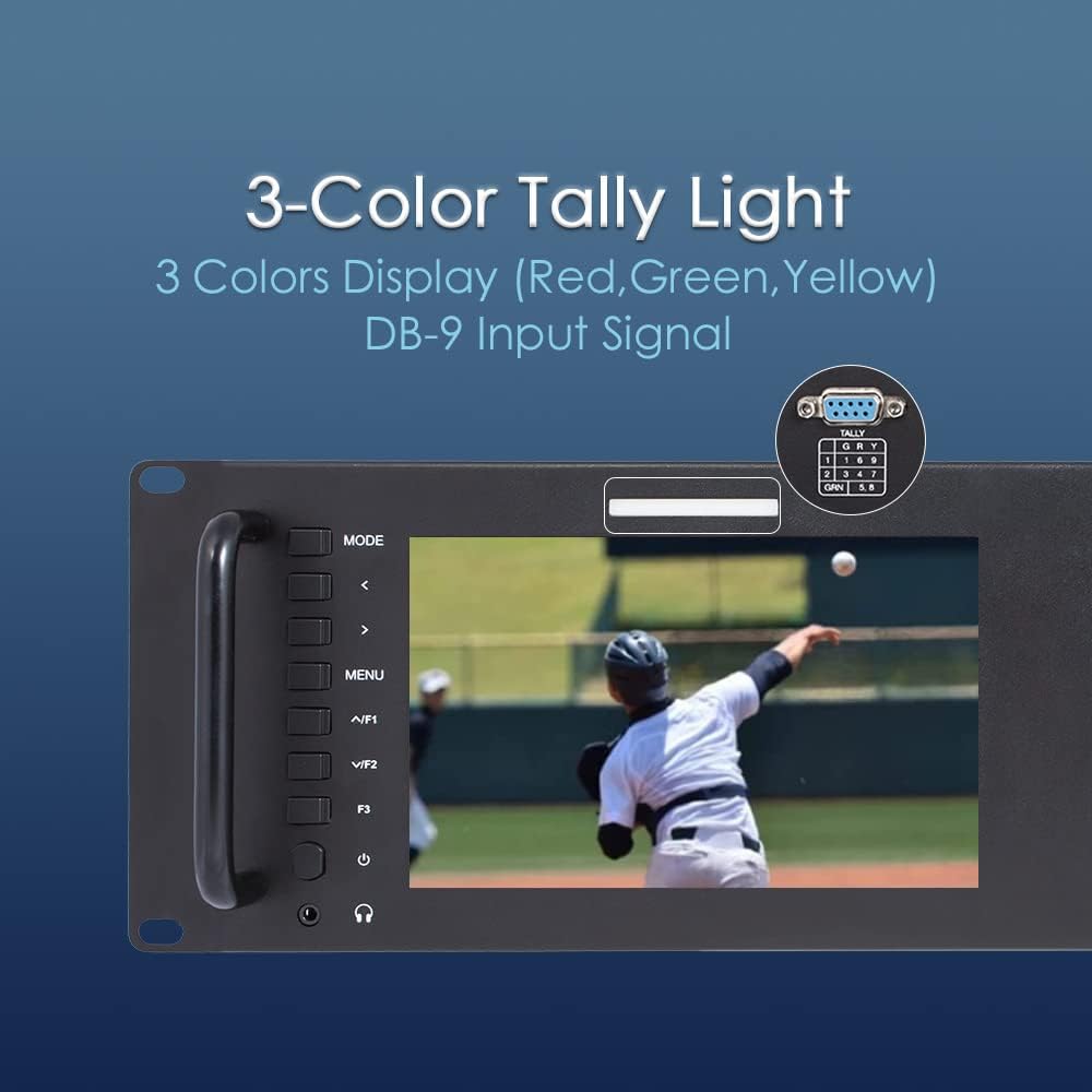 7 Inch 3RU SDI Rack Mount Monitor IPS LCD Screen H5951