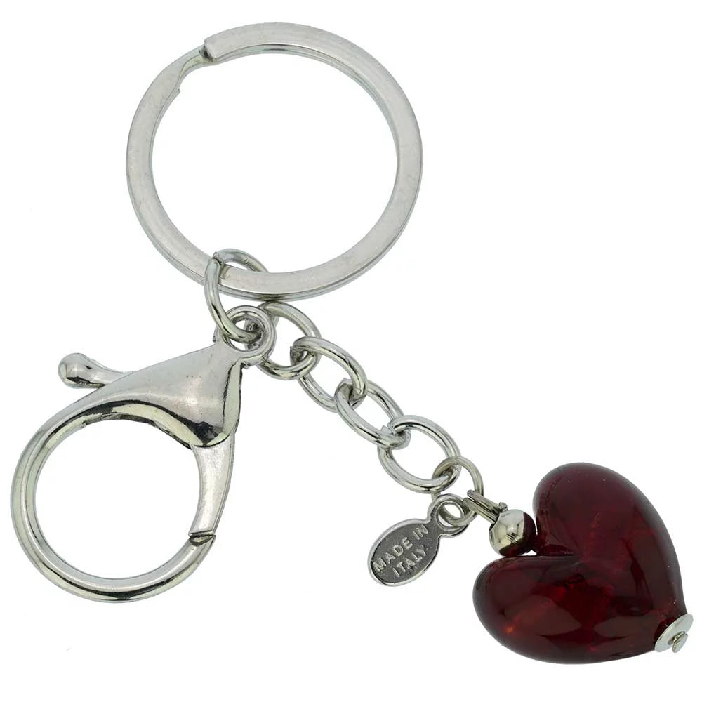 Murano Glass Heart Keychain F231190