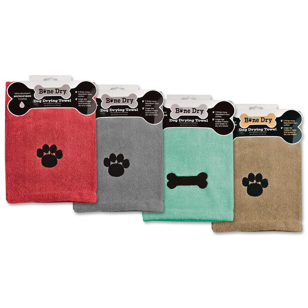 Red Embroidered Paw Pet Towel C913618