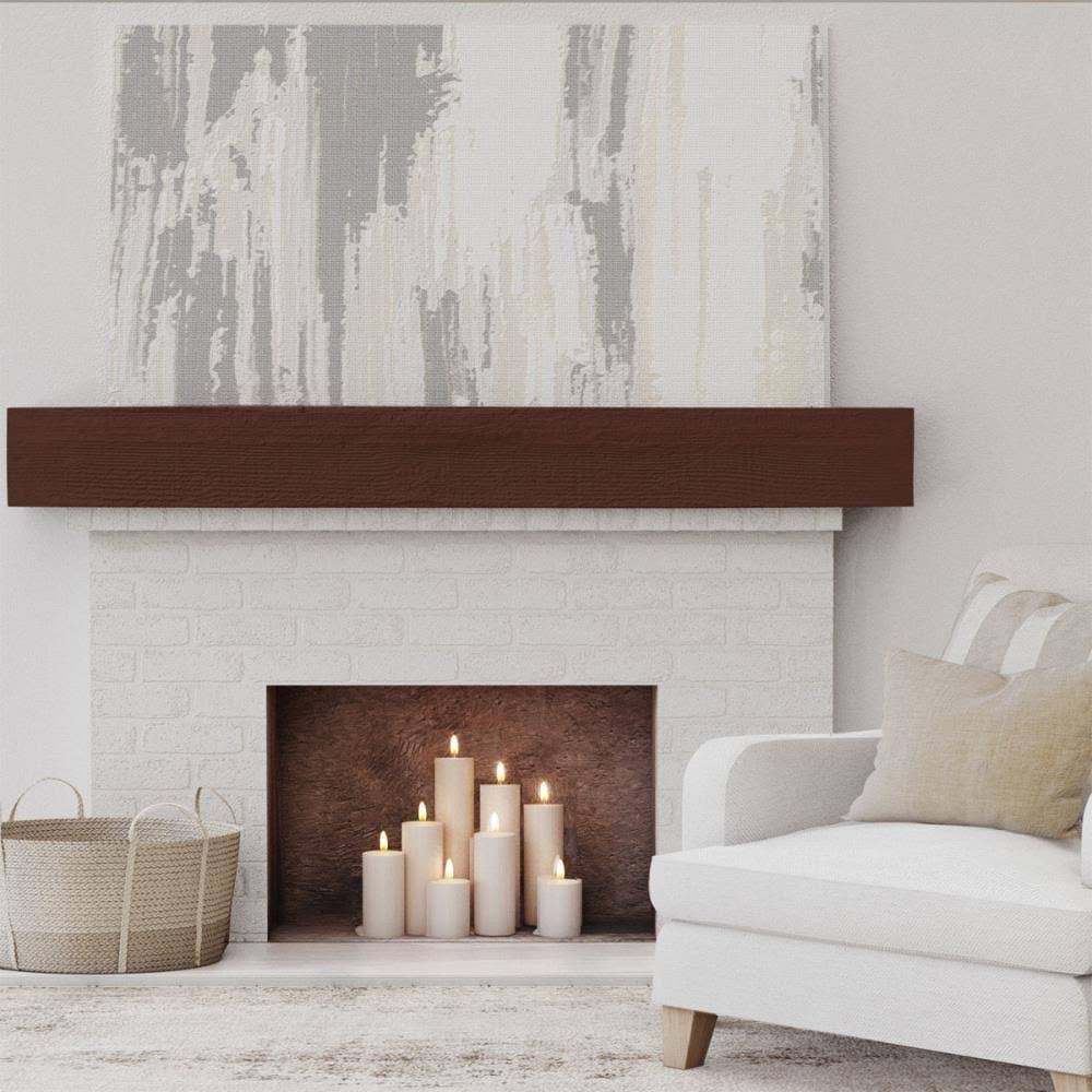 Rough Sawn Faux Wood Fireplace Mantel C117