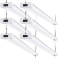 6 Pack LED Utility Shop Light, 4 ft, Linkable Integrated Fixture, 6000K Daylight, 4100 lm J520304