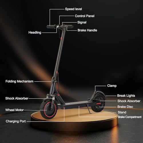 Folding Electric Scooter with Solid Tires and Dual Suspension G911