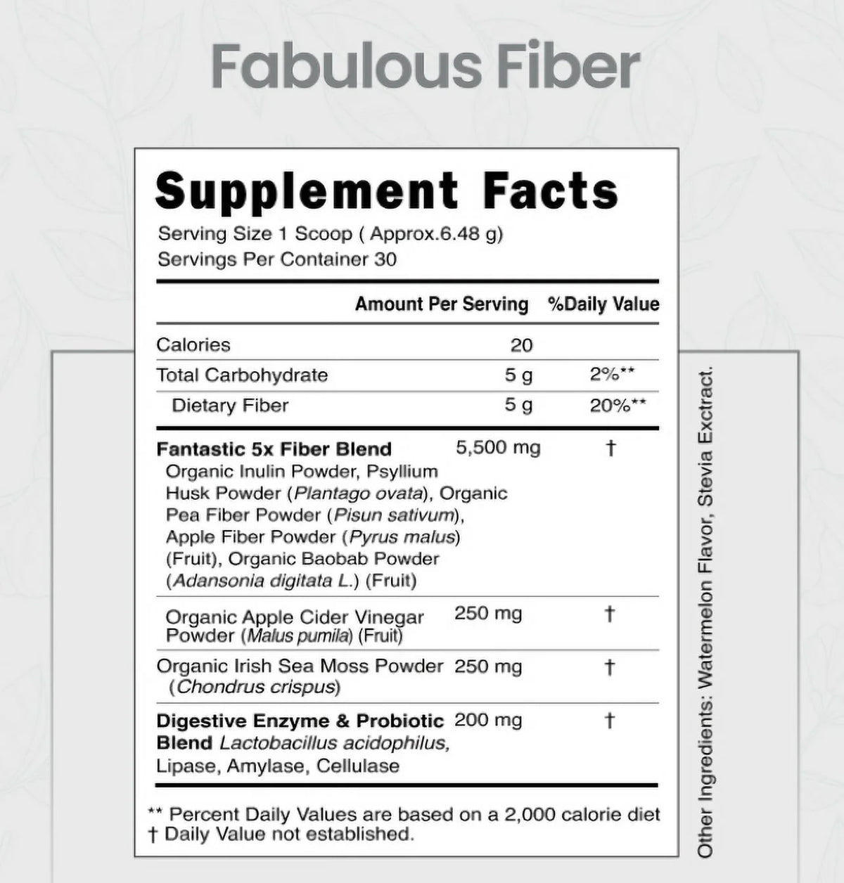 Fabulous Fiber with Irish Sea Moss D976