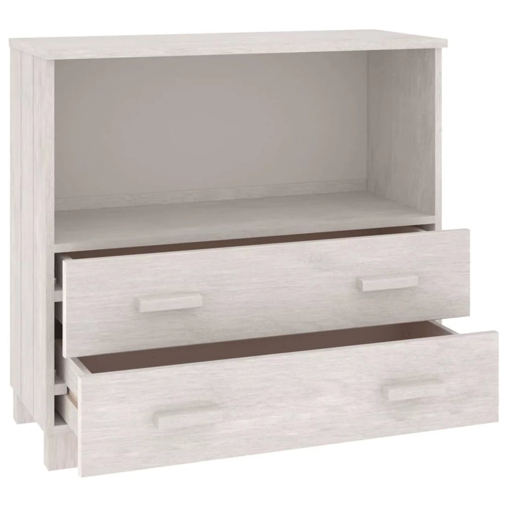 White Solid Wood Pine Sideboard A76691