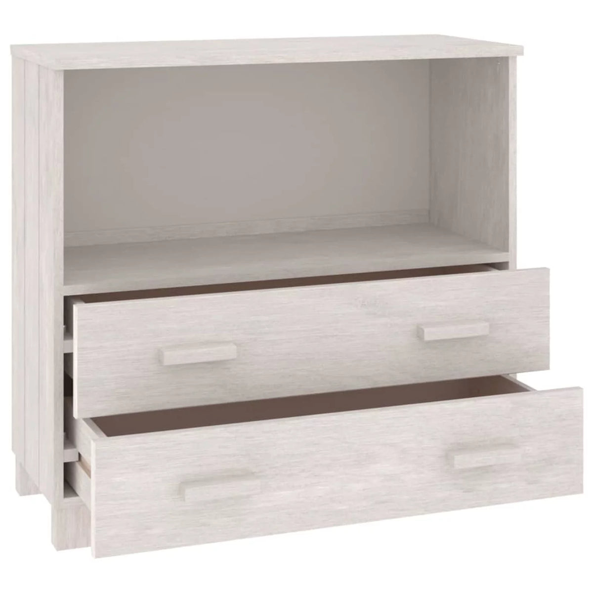 White Solid Wood Pine Sideboard A76691