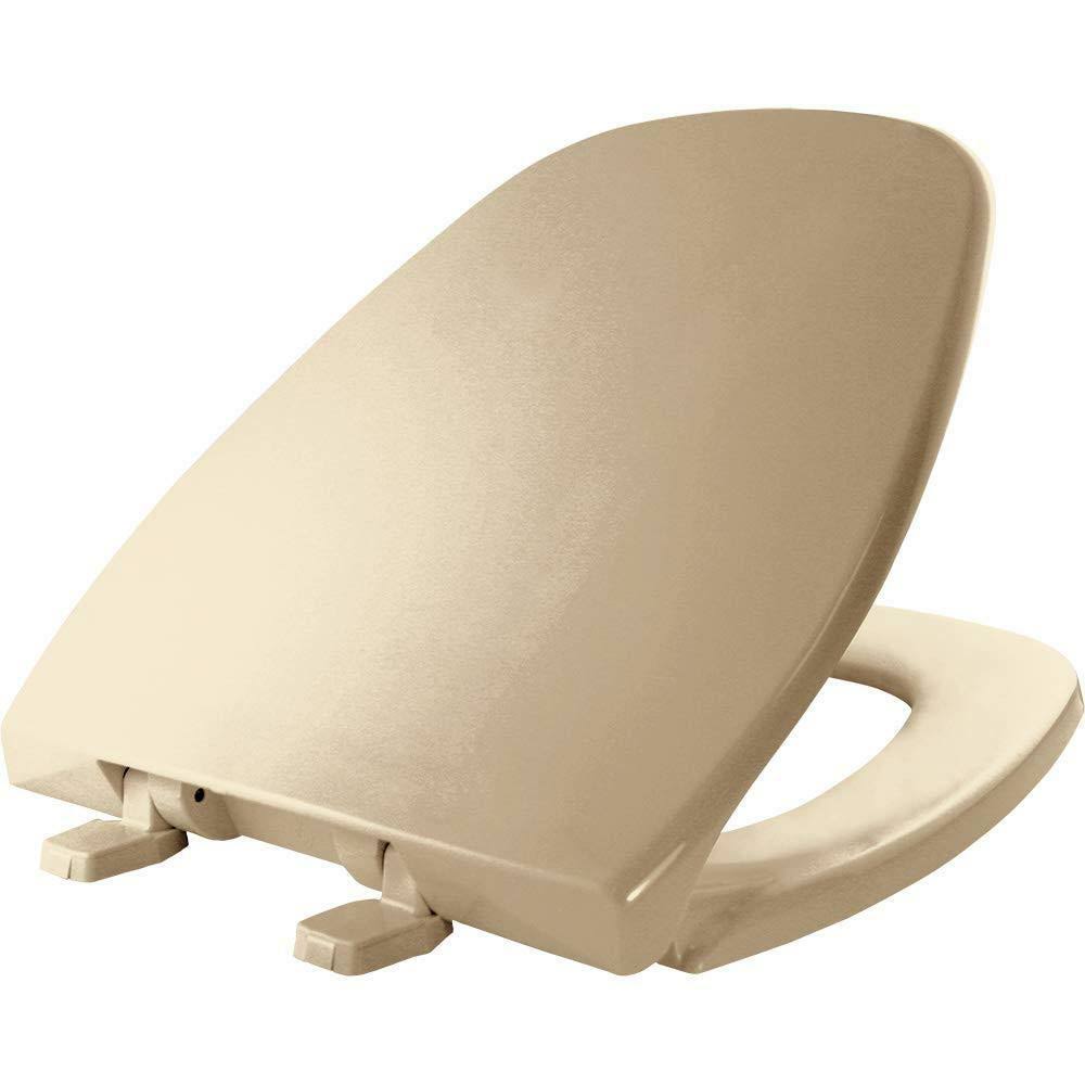 Round Plastic Toilet Seat Biscuit/Linen E5099