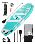 10' Green Inflatable Paddle Board with Carry Bag Y402403