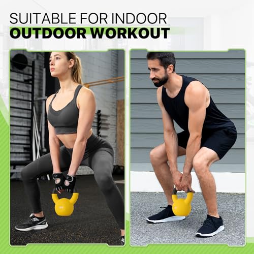 Neoprene Coated Solid Cast Iron Kettlebell C7623