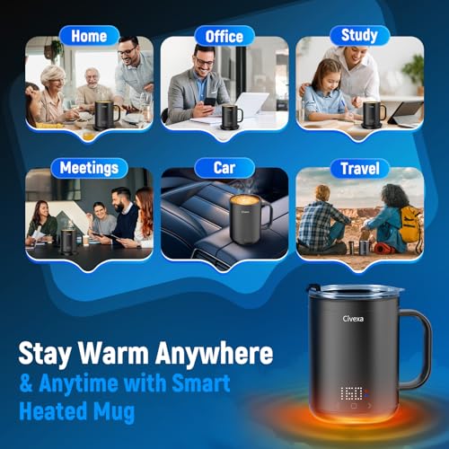 14 Oz Rechargeable Self Heating Coffee Mug J144942