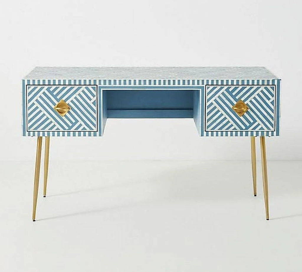 Blue Optical Inlay Desk R24563