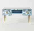 Blue Optical Inlay Desk R24563