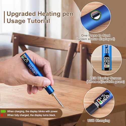 Blue Laminate Wood Floor Repair Kit with Wax Melting Tool, Hard Wax Filler, Marker Pen A4826