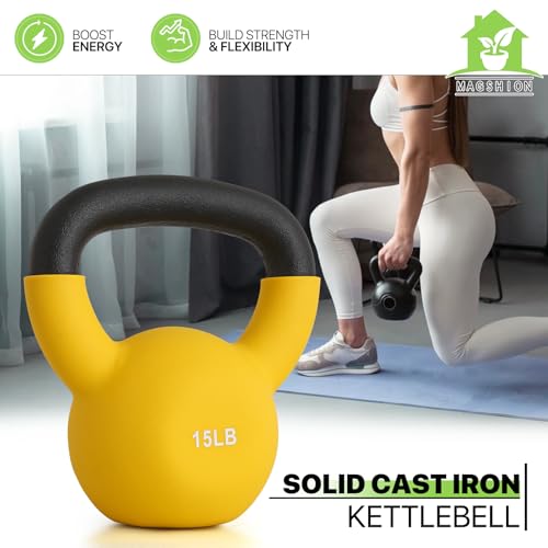 Neoprene Coated Solid Cast Iron Kettlebell C7623