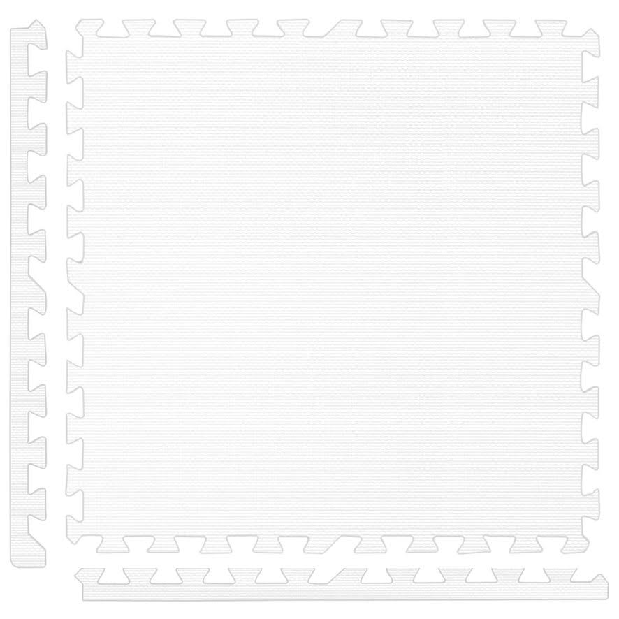 White 10 x 14 Eva Foam Interlocking Floor Set A94351