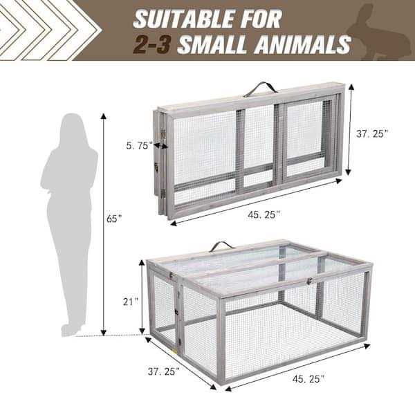 Chicken Coop & Roosting Bar Small Pet Hutch D812918