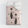 Mid Century Meow Retro Atomic Cats Synthetic Comforters R75638