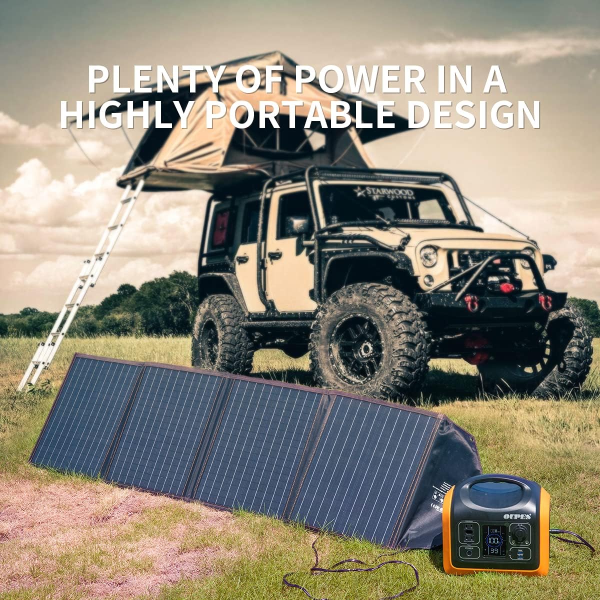Portable Power Station 600W Solar Generator with 100W Panel 186000mAh Battery Backup Z85022