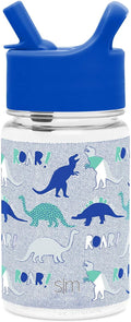 12oz Tritan Plastic Kids Water Bottle with Straw Lid U49495