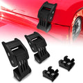 Red Aluminum Hood Latches Catch with U.S. Flag Style, 1 Pair T71917