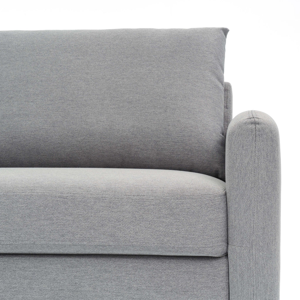 Light Grey Sofa with Curved Arms X711381