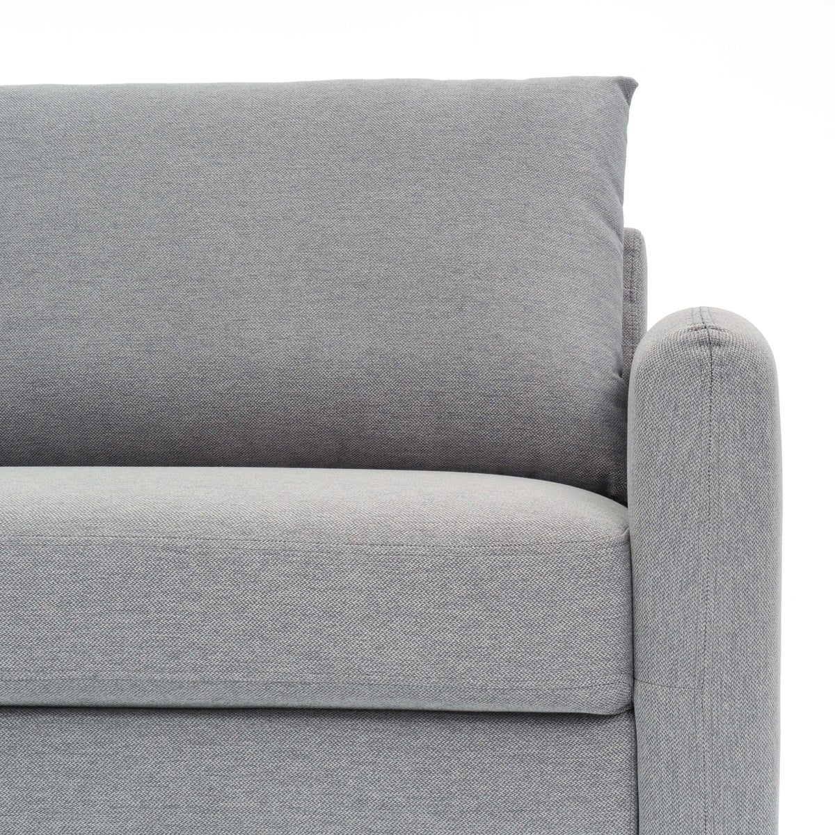 Light Grey Sofa with Curved Arms X711381